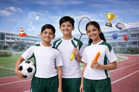 Students at IDPS Nandyal Athletic Hub